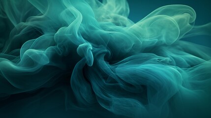 Poster -  a single line of aqua smoke background, AI-Generated