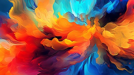 Poster - colorful a fluid color abstract background, AI-Generated
