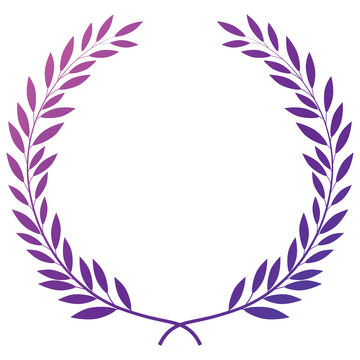 violet laurel prize vector png