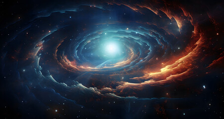 Wall Mural - Wallpaper deep space, the cosmic telescope discovery of a galaxy, Exploration of the Universe