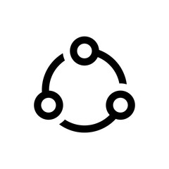 Aufkleber - Share icon, Connection symbol - Connect, data sharing, link icon , network sharing icons, Share line icon