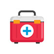 First aid kit vector illustration in flat style design