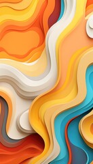 Abstract psychedelic background with creative wave design, wavy illustration with layered texture, modern psychic liquid art graphic for print or web purpose - Generative ai