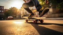 Kickflips And Ollies, Mastering Street Skateboarding Skills. Generative Ai
