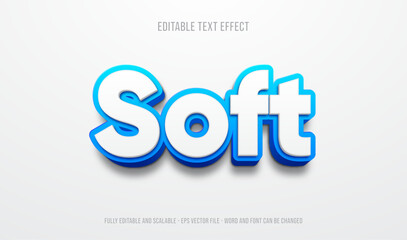 Poster - Soft clear 3d editable text effect