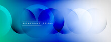 Light Geometric Abstract Background With Lines, Circles