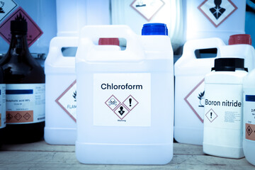 Wall Mural - chloroform in bottle , chemical in the laboratory and industry