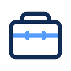 Poster - briefcase outline color icon