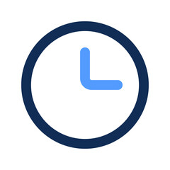 Wall Mural - clock outline color icon