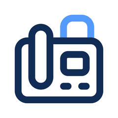 Sticker - fax machine outline color icon