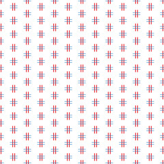 Aufkleber - abstract seamless geometric red blue line pattern.