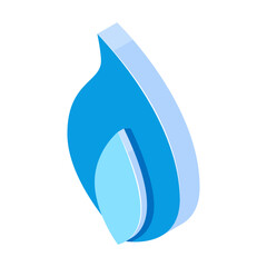 Wall Mural - 3d gas icon, simple emoji in flat style