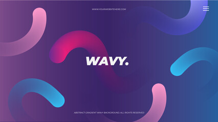Poster - Dark abstract background with blending waves, neon shapes and editable texts. It can be used as a poster, banner or landing page in your business' advertising. 