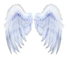 White Angel Wings. Generative AI