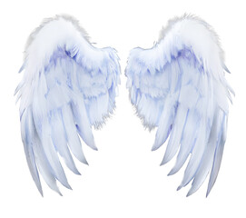 white angel wings. generative ai