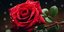 Rain-Washed Garden: Bright Red Rose On Green Background
After Rain Beauty: Large Red Rose On Green Garden Background AI Generated
