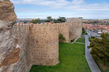 Canvas Print - Towers of Medieval Walls of Avila - Avila, Spain