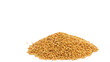 Fenugreek or Methi Dana seeds on pile. Fenugreek seeds background, spice, culinary ingredient