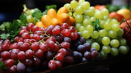 red and green berries  HD 8K wallpaper Stock Photographic Image