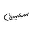 Cleveland, OH, USA Icon Silhouette Illustration. Badge City Vector Graphic Pictogram Symbol Clip Art. Doodle Sketch Black Sign.