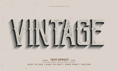 Wall Mural - vintage retro editable text effect alphabet font typography typeface