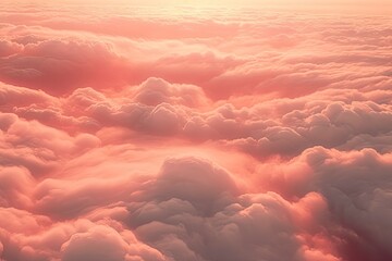 Poster - Pink Sunset Sky Over Nature Landscape. Abstract View of Colorful Generative AI illustrations