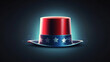 cylinder hat icon 3d style 4th july concept design. Generative Ai