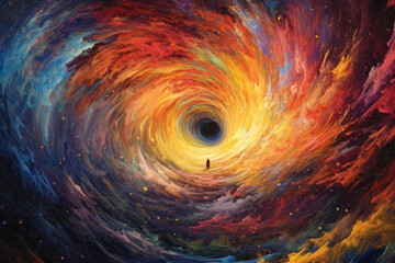 Wall Mural - symphony of swirling galaxies and cosmic dust, evoking a sense of awe and wonder in the vastness of space
