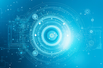 Poster - Abstract future technology background. Hi-tech communication concept. Generative AI