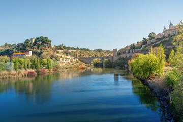 Sticker - Tagus River and Alcantara Bridge - Toledo, Spain