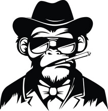 Monkey Logo Icon Vector