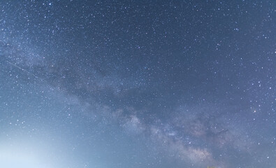 Wall Mural - beautiful bright close-up milky way galaxy. starry sky. night sky background.