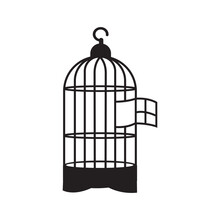 Bird Cage Icon Logo Vector Design Template