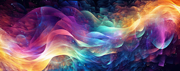 vibrant and dynamic business background with swirling waves of colors and light, portraying energy, 