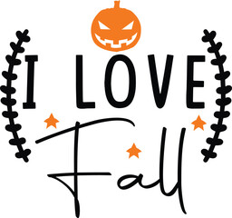 Wall Mural - i love fall