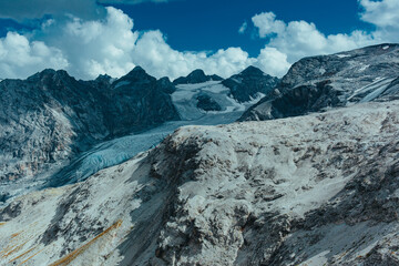 Sticker - Picturesque mountain landscape with glacier, Swiss Alps