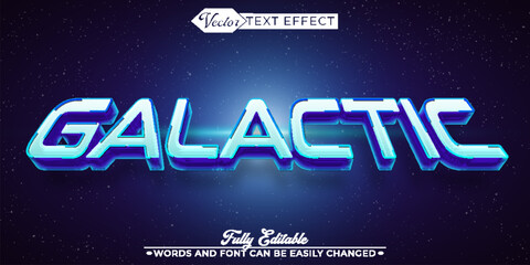 Space Galactic Vector Editable Text Effect Template