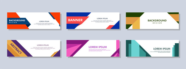 Wall Mural - Abstract banner design. Vector shaped background. Modern Graphic Template Banner pattern for social media and web sites.