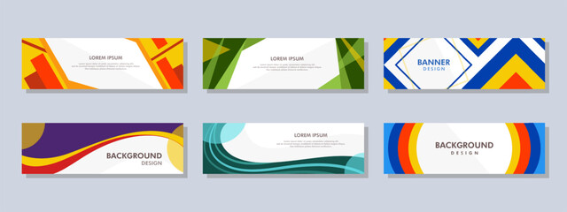 abstract banner design. vector shaped background. modern graphic template banner pattern for social 