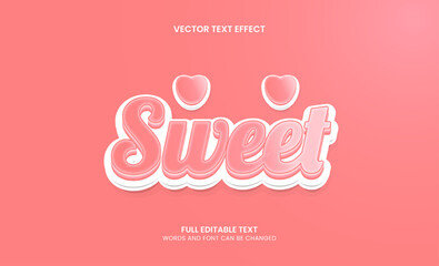 Poster - sweet 3d cartoon style editable text effect