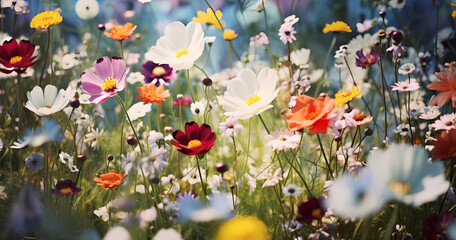 Wall Mural - Flowers background.