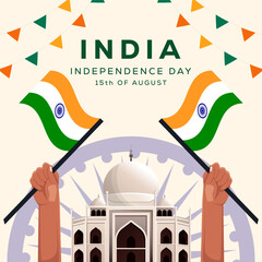 Wall Mural - india independence day vector design illustration