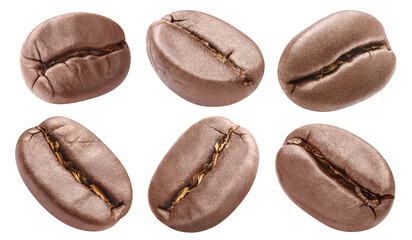 Canvas Print - Set of delicious coffee beans cut out