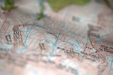 Ordnance Survey Map - Close-up With Shallow Depth Of Field