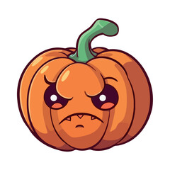 Poster - Cute pumpkin mascot brings spooky Halloween fun