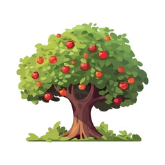 Fresh tree and fruits nature background
