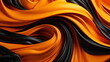 canvas print picture - Abstrakter moderner Hintergrund in orange und schwarz, 2, AI generiert