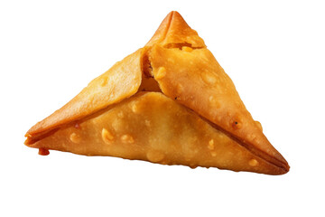 Fried samosa. isolated object, transparent background