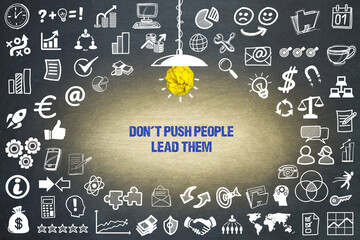 Sticker - Don't Push People, Lead Them