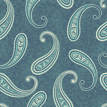 Paisley Seamless Vector Pattern. Batik Style Background
